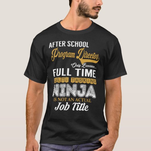 Na schoolprogramma Director MultiTasking T-shirt (Voorkant)