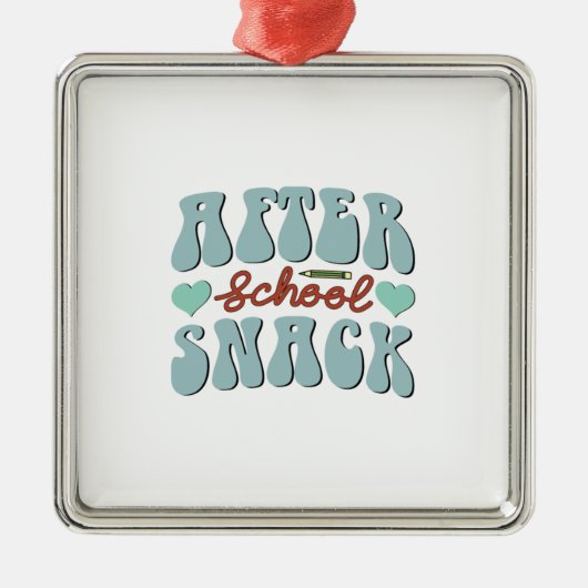 Na schooltussenkomst metalen ornament (Voorkant)