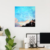 Na Storm Zomer Zonsondergang Sky Poster (Thuiskantoor)