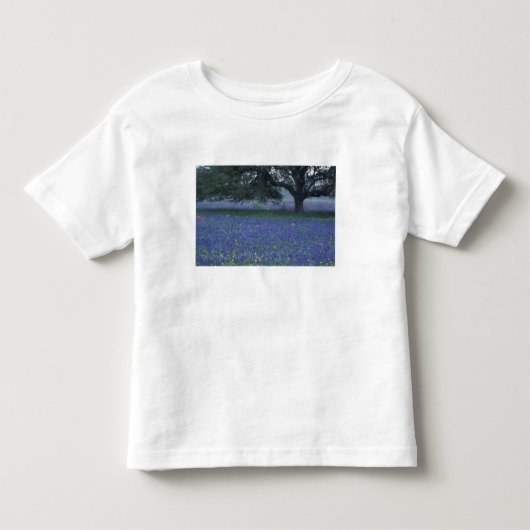 NA, Texas, Devine, Oak en blauwe bonnetjes Kinder Shirts (Voorkant)