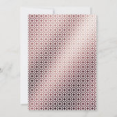 Na Trouw Typografie Roze Goud Ontvangst Kaart (Achterkant)