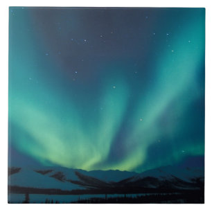 NA, USA, Alaska, Brooks Range, Curtains of green Tegeltje