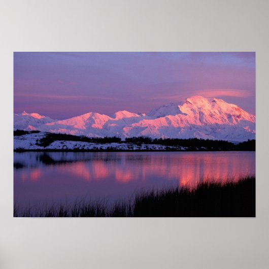 NA, USA, Alaska, Denali NP, Mt. McKinley, Poster (Voorkant)