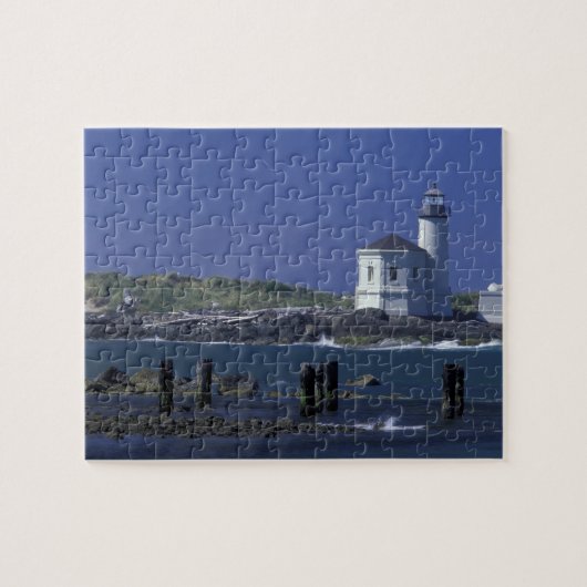 NA, USA, Oregon, Bandon, Coquille vuurtoren Legpuzzel (Horizontaal)