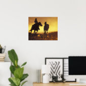 NA, USA, Oregon, Seneca, Ponderosa Ranch, Cowboy 3 Poster (Thuiskantoor)