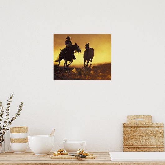 NA, USA, Oregon, Seneca, Ponderosa Ranch, Cowboy 3 Poster (Keuken)