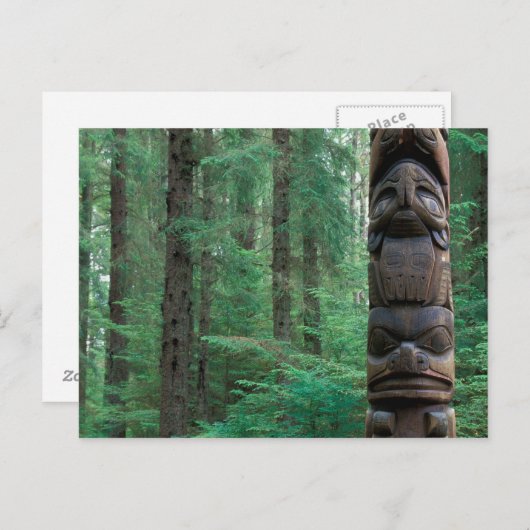 NA, Verenigde Staten, Alaska, Sitka, Sitka Totem P Briefkaart (Voorkant / Achterkant)