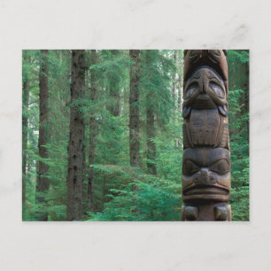 NA, Verenigde Staten, Alaska, Sitka, Sitka Totem P Briefkaart