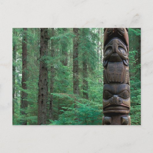 NA, Verenigde Staten, Alaska, Sitka, Sitka Totem P Briefkaart (Voorkant)