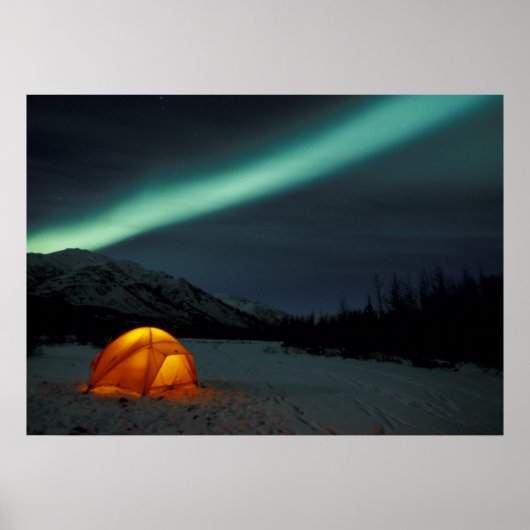 NA, VS, Alaska, Brooks Range. Gordijnen van groen Poster (Voorkant)