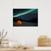 NA, VS, Alaska, Brooks Range. Groene gordijnen Poster (Keuken)