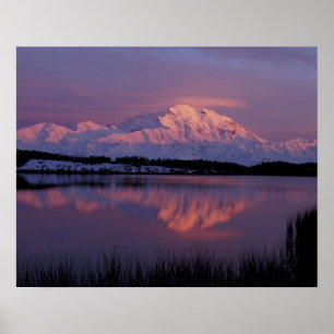 NA, VS, Alaska. Nationaal park Denali. Poster