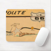 NA, VS, Arizona, Holbrook Route 66 muurschildering Muismat (Met muis)