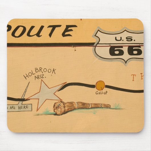 NA, VS, Arizona, Holbrook Route 66 muurschildering Muismat (Voorkant)