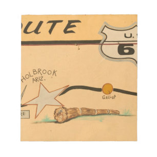 NA, VS, Arizona, Holbrook Route 66 muurschildering Notitieblok