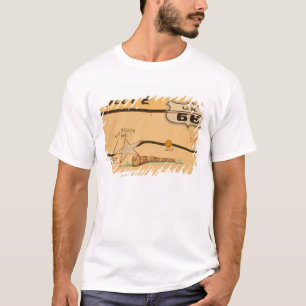 NA, VS, Arizona, Holbrook Route 66 muurschildering T-shirt