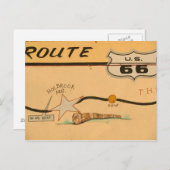 NA, VS, Arizona, Holbrook Route 66 road mural Briefkaart (Voorkant / Achterkant)