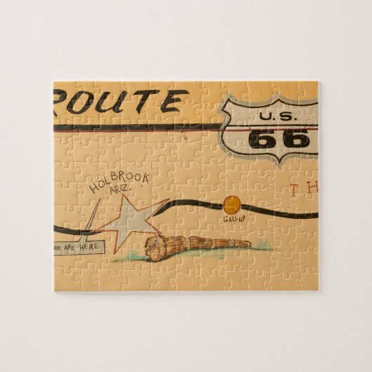 NA, VS, Arizona, Holbrook Route 66 road mural Legpuzzel (Horizontaal)