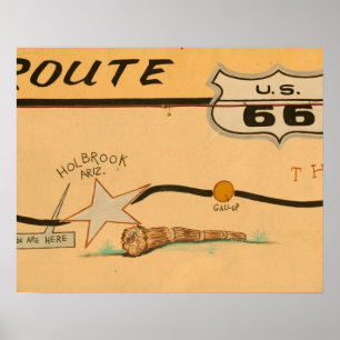 NA, VS, Arizona, Holbrook Route 66 road mural Poster