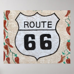 NA, VS, Arizona, Holbrook Route 66 straatbord Poster