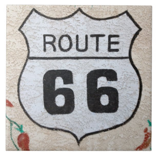 NA, VS, Arizona, Holbrook Route 66 straatbord Tegeltje