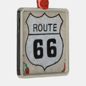 NA, VS, Arizona, Holbrook Route 66 straatteken Metalen Ornament (Rechts)
