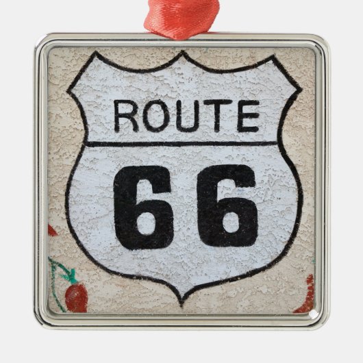NA, VS, Arizona, Holbrook Route 66 straatteken Metalen Ornament (Voorkant)