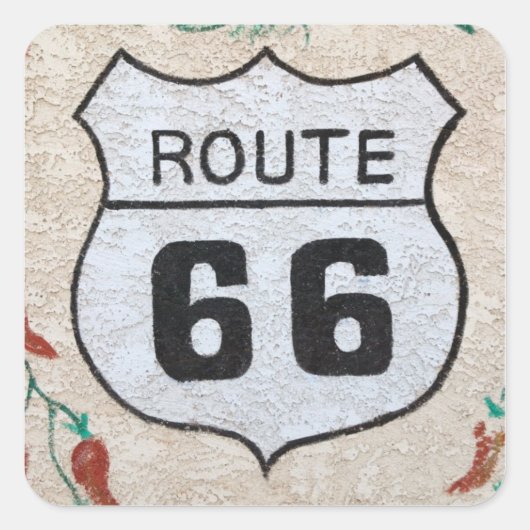 NA, VS, Arizona, Holbrook Route 66 straatteken Vierkante Sticker (Voorkant)