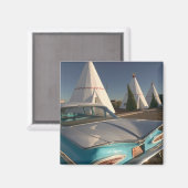 NA, VS, Arizona, Holbrook Route 66, Wigwam 2 Magneet (Voorkant / Achterkant)