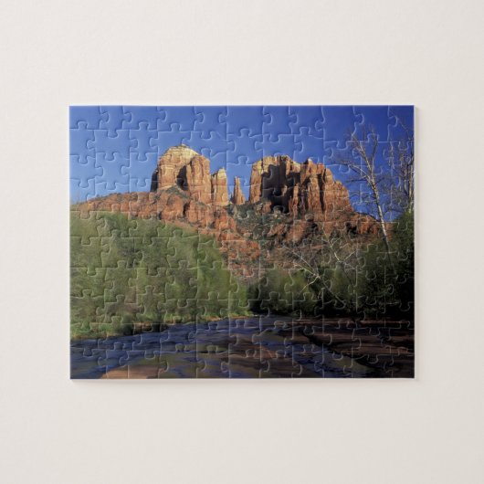 NA, VS, Arizona, Sedona. Cathedral Rock en Oak Legpuzzel (Horizontaal)