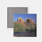 NA, VS, Arizona, Sedona. Cathedral Rock en Oak Magneet (Voorkant / Achterkant)