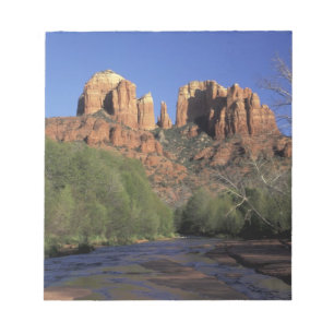 NA, VS, Arizona, Sedona. Cathedral Rock en Oak Notitieblok