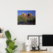 NA, VS, Arizona, Sedona. Cathedral Rock en Oak Poster (Thuiskantoor)