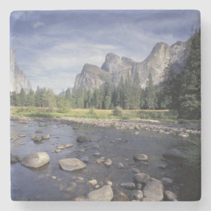 NA, VS, Californië, Yosemite NP, Vallei uitzicht Stenen Onderzetter