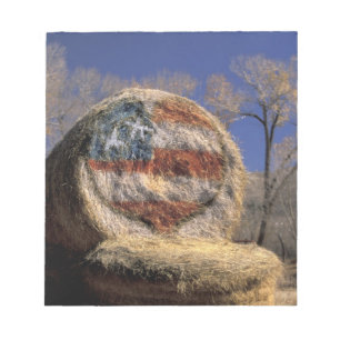 NA, VS, Colorado, Gunnison. Patriottische hooibaal Notitieblok