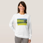 NA, VS, Idaho, nabij Potlatch, Koolzaad en oud T-shirt (Voorkant volledig)