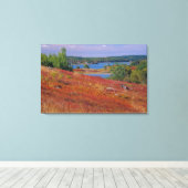 NA, VS, Maine. Blauwe bosbes heide. Canvas Afdruk (Insitu (Houten vloer))