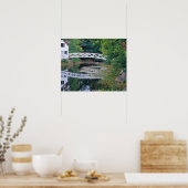 NA, VS, Maine. Brug over vijver in Somesville. Poster (Keuken)