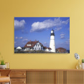 NA, VS, Maine, nabij Portland, Portland Head Canvas Afdruk (Insitu (Woonkamer))