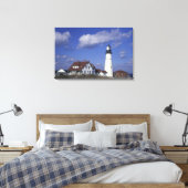 NA, VS, Maine, nabij Portland, Portland Head Canvas Afdruk (Insitu (Slaapkamer))