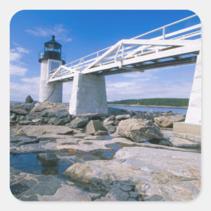 NA, VS, Maine, Port Clyde. Marshall Point Vierkante Sticker