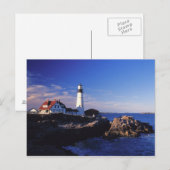 NA, VS, Maine. Portland Head vuurtoren. Briefkaart (Voorkant / Achterkant)