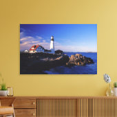 NA, VS, Maine. Portland Head vuurtoren. Canvas Afdruk (Insitu (Woonkamer))