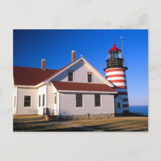 NA, VS, Maine. vuurtoren van West Quoddy nabij Briefkaart (Voorkant)