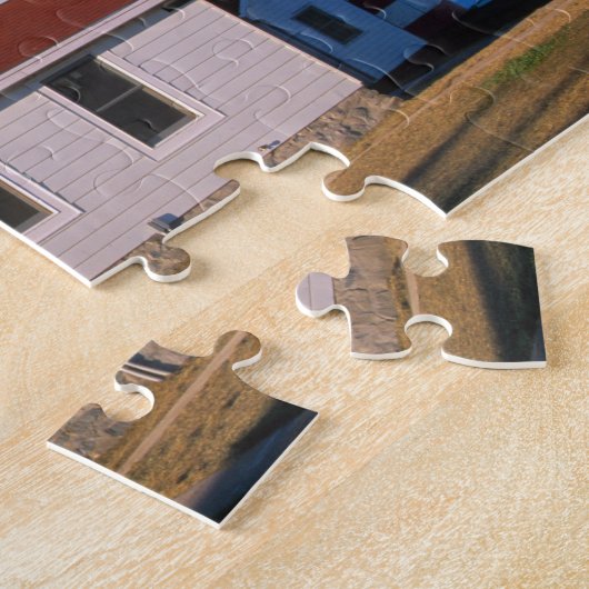 NA, VS, Maine.  vuurtoren van West Quoddy nabij Legpuzzel (Zijkant)