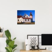 NA, VS, Maine. West Quoddy vuurtoren bij Poster (Thuiskantoor)