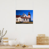 NA, VS, Maine. West Quoddy vuurtoren bij Poster (Keuken)