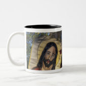 NA, VS, New Mexico, Santa Fe. Tweekleurige Koffiemok (Links)