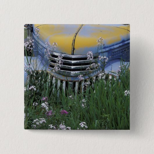 NA, VS, oostelijk Washington, oude vrachtwagen met Vierkante Button 5,1 Cm (Voorkant)