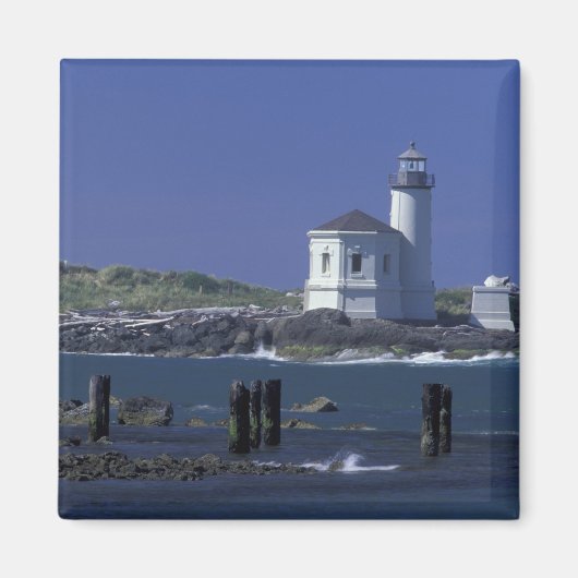 NA, VS, Oregon, Bandon, Coquille Lighthouse Magneet (Voorkant)